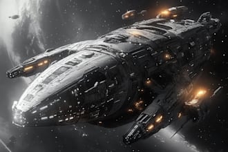 design spaceship, sci fi illustration and sci fi art