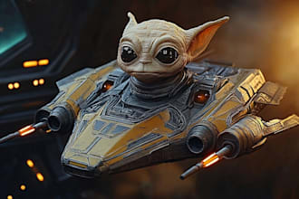 draw sci fi art and spaceship design