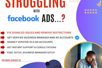 solve facebook ad issues and optimize business manager