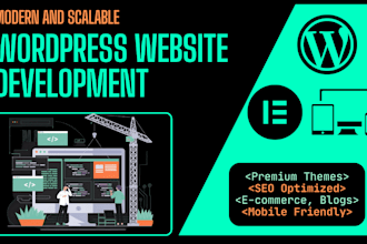 create unique responsive wordpress website design, blog or website development