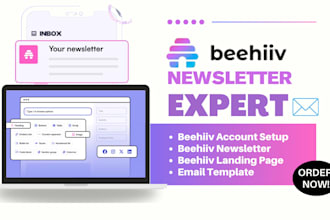 setup beehiiv newsletter template design beehive landing page beehiiv account