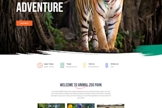 build zoo website, pet shopify store, wildlife veterinary, dropshipping website
