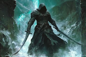 draw splash art and fantasy concept art dnd illustrations
