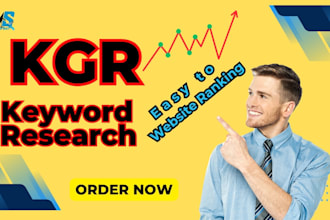 do professional kgr keyword research for your website