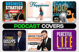 do unique podcast cover art and podcast logo or any graphics design