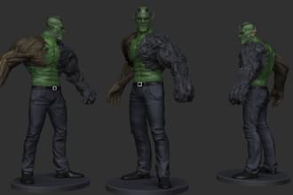 sculpt 3d miniature model, warhammer 40k figurine for 3d printing zbrush blender