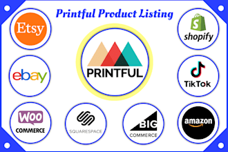 add printful products for shopify, woocommerce or etsy print on demand store
