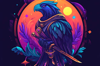 design unique medieval, fantasy, rpg, mmorpg game logo title