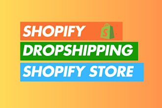 create a branded shopify website or dropshipping store
