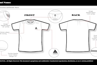 do fashion apparel and clothing tech pack flat sketches and technical drawing