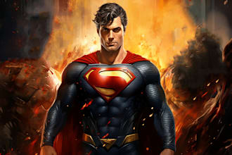 draw your superhero character in comic style