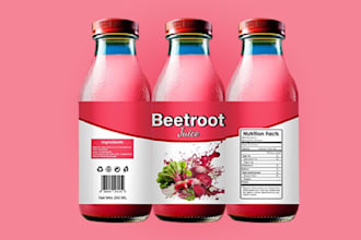 make customizable juice label designs tailored to your needs