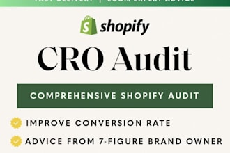 do ecommerce marketing, shopify audit, conversion rate optimization, cro audit