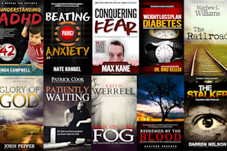 do book cover, ebook cover, cover, kindle cover design with unlimited revisions