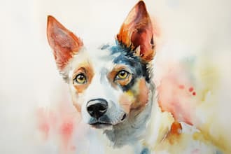 make dog, cats, whatever pet portrait with watercolor