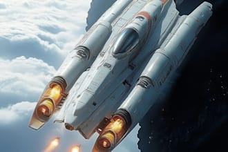 design a spaceship, sci fi illustration and sci fi art