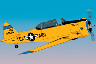draw amazing vector illustrations for your aircraft, airplane, helicopter