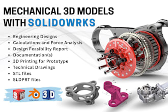 create mechanical 3d model in solidworks