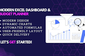design excel dashborad for budget planner