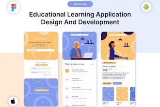 educational mobile app design and developed in flutter react native