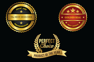 design seal, golden seal or golden badge professionally