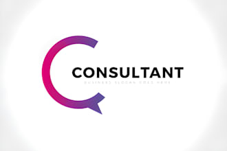 minimalist finance consulting and marketing logo