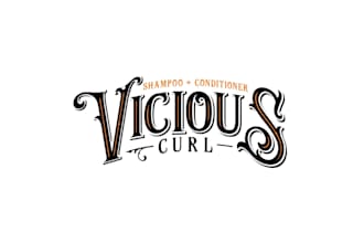 design new curly hair care brand logo