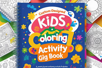design engaging kids activity books kids coloring book, workbook and worksheets