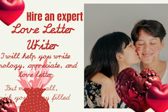 write heartfelt love, birthday, apology, appreciation and valentine day letter