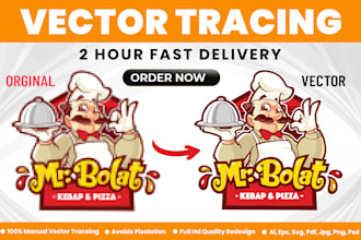 do vector tracing,recreate logo convert to vector file in adobe illustrator
