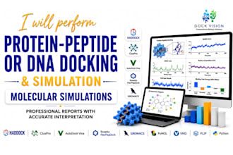 help you in protein peptide, dna docking and md simulation