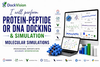 help you in protein peptide, dna docking and md simulation