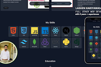 create personal website, portfolios