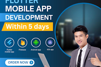develop ios app, android app and flutter mobile app development using firebase