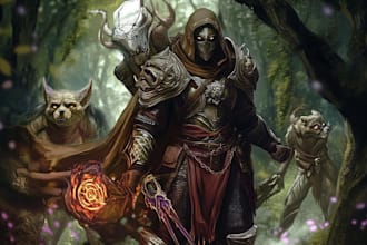 draw dnd character art and dnd character art