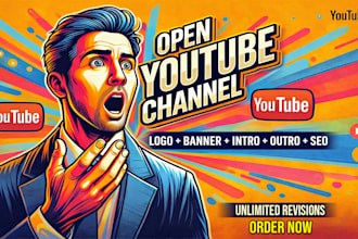 create and setup your youtube channel, logo, and banner