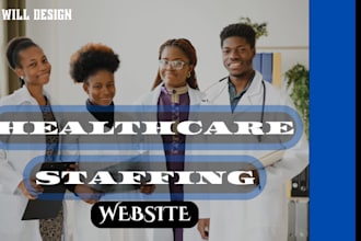 design recruitment healthcare staffing agency website, job board website