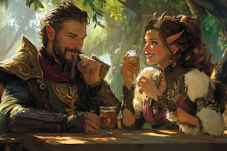 create your dnd group party illustration