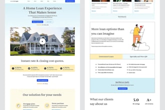 design mortgage website loan landing page calculator website