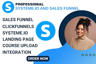 design and clone systeme io sales funnels, clickfunnels landing pages