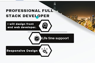 build website as full stack developer or mern front end web developer, html css