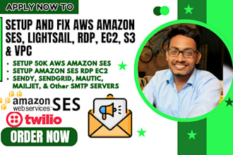 setup and fix aws ec2 s3 bucket amazon aws services lightsail ses sns rds vpc