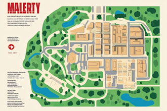 create vector map, city map, site map, event map in illustrator