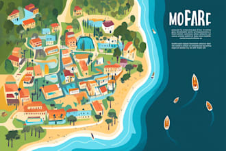 create a vector map illustration for any of your events