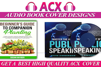 do audio book cover design for acx audible or convert book cover to acx