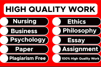 write philosophy, business , nursing, psychology , ethics