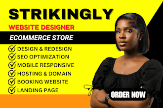 do strikingly website design, strikingly website redesign and online store
