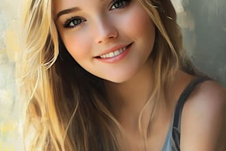 draw your picture like a digital oil painting portrait gift