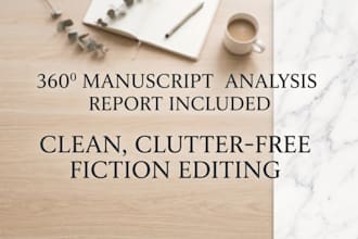 proof, edit any work of fiction for an indie author