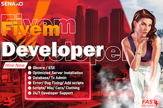 be your fivem developer and fix qbcore or esx server